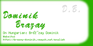 dominik brazay business card